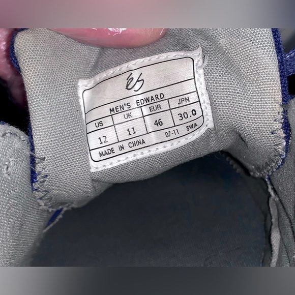 Vintage Es Edward Skate Shoes Original Pro Model Blue Suede Size 12 US - Picture 9 of 10